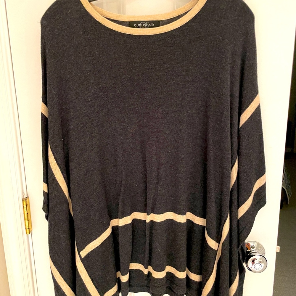 Grey Poncho style sweater